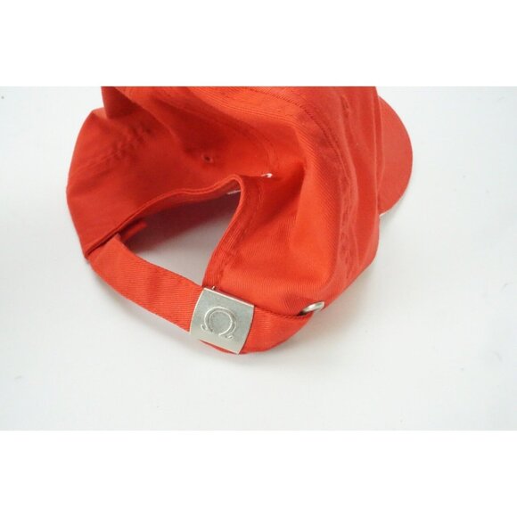 Omega Cherry Red Logo Watch Collector Cotton Blend Baseball Hat Adjustable - Picture 4 of 7